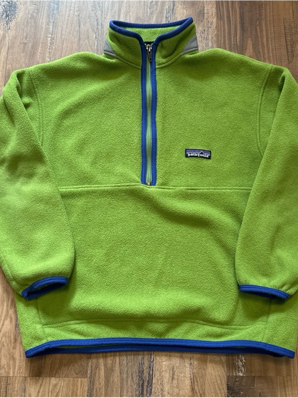 Patagonia KIDS Lime Green Fleece 1/4 Zip Pullover